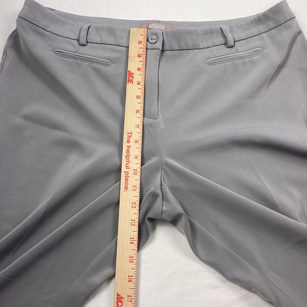 Chicos Gray Dress Pants Sz 3 - Picture 4 of 10